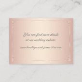 Elegante Blush Hochzeitskarten Begleitkarte (Rückseite)