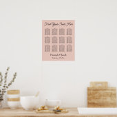 Elegante Blush-Hochzeitsstiftung Poster (Küche)