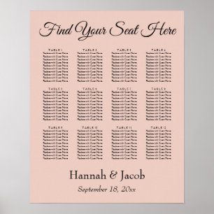 Elegante Blush-Hochzeitsstiftung Poster