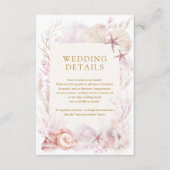 Elegante Blush Lavender Ocean Beach Hochzeiten Det Begleitkarte (Vorderseite)