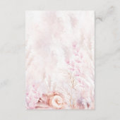 Elegante Blush Lavender Ocean Beach Hochzeiten Det Begleitkarte (Rückseite)