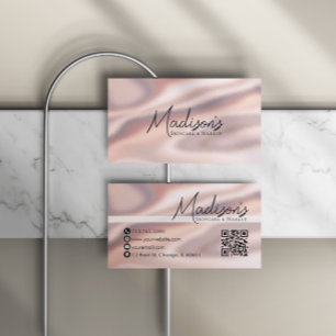 Elegante Blush-Metallästhetik Visitenkarte