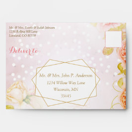 Elegante Blush Pachy Pink Geometrische Rose Hochze