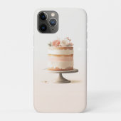 Elegante Blush Peach Floral Cake Küche Bäckerei Case-Mate iPhone Hülle (Rückseite)