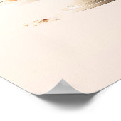 Elegante Blush Peach Floral Cake Küche Bäckerei Poster (Ecke)