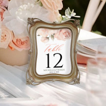 Elegante Blush Peach Wassercolor Blumenhochzeit