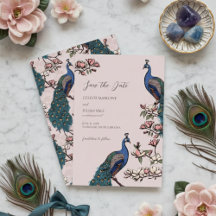 Elegante Blush Peacock Wedding