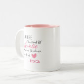 Elegante Blush Personalisierte Tante Geschenk Tass Zweifarbige Tasse (Vorderseite Links)