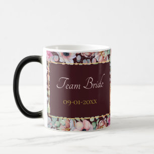 Elegante Blush-Pink-Anemone-Blumenmuster mit geome Verwandlungstasse
