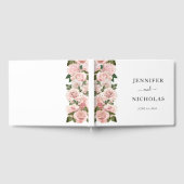 Elegante Blush Pink Bläserige Hochzeiten Gästebuch (Voll)