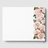 Elegante Blush Pink Bläserige Hochzeiten Gästebuch (Rückseite)
