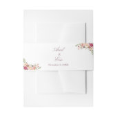 Elegante Blush Pink Bläserne Hochzeit Einladungsbanderole (Vorderseite Beispiel)