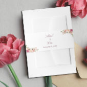 Elegante Blush Pink Bläserne Hochzeit Einladungsbanderole