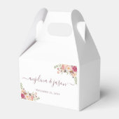 Elegante Blush Pink Bläserne Hochzeit Geschenkschachtel (Vorderseite)