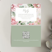 Elegante Blush Pink Bläserne Hochzeit RSVP Karte