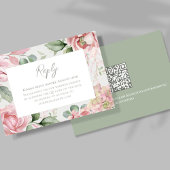 Elegante Blush Pink Bläserne Hochzeit RSVP Karte