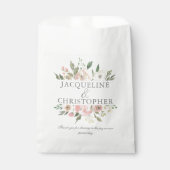 Elegante Blush Pink Bläserner Frühling Hochzeit Geschenktütchen (Vorderseite)