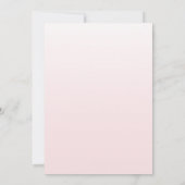 Elegante Blush Pink Blumendusche Einladung (Rückseite)