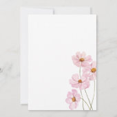 Elegante Blush Pink Blumendusche Einladung (Rückseite)