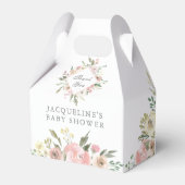 Elegante Blush Pink Blumengarten Babydusche Geschenkschachtel (Vorderseite)
