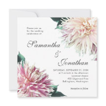 Elegante Blush Pink Dahlia Blumenhochzeit