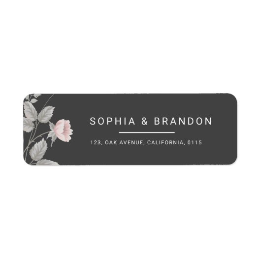 Elegante Blush Pink & Dark Gray Blues Hochzeit (Vorne)