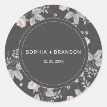 Elegante Blush Pink & Dark Gray Blues Hochzeit