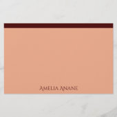 Elegante Blush Pink & Dark Red Typografy Briefpapier (Vorderseite)