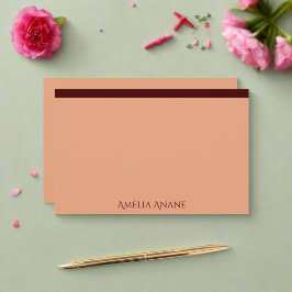 Elegante Blush Pink & Dark Red Typografy Briefpapier