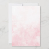 Elegante Blush Pink Floral Gold Girl Babydusche Einladung (Rückseite)