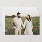 Elegante Blush Pink Floral Script Engagement Party Einladung (Rückseite)