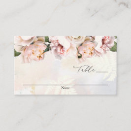 Elegante Blush Pink Floral Wedding Escort Card Begleitkarte