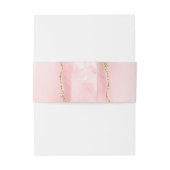 Elegante Blush Pink Gold Agate Hochzeit Einladungsbanderole (Rückseitenbeispiel)