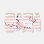 Elegante Blush Pink Gold Floral Wedding Geschenkschachtel (Ungefaltet)