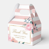 Elegante Blush Pink Gold Floral Wedding Geschenkschachtel (Vorderseite)