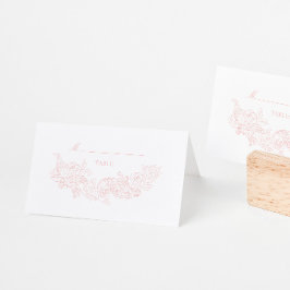 Elegante Blush Pink Hochzeit Platzkarte