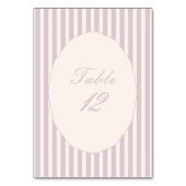 Elegante Blush Pink Kalligraphie Hochzeit Geburtst Tischnummer (Vorderseite)