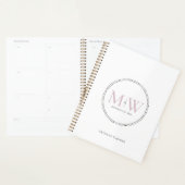 Elegante Blush Pink Monogram Wedding Planer (Anzeige)