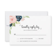 Elegante Blush Pink Navy Blues Hochzeit