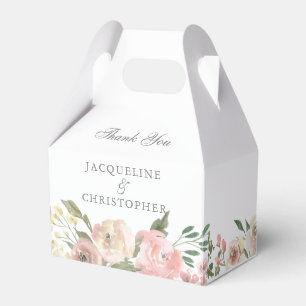 Elegante Blush Pink Peony Floral Spring Wedding Geschenkschachtel