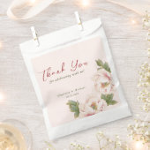 Elegante Blush Pink Peony Floral Wedding Geschenktütchen (Ausgeschnitten)