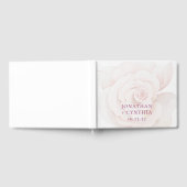 Elegante Blush Pink Rose Blumenhochzeit Gästebuch (Voll)