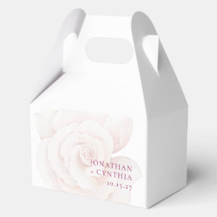 Elegante Blush Pink Rose Blumenhochzeit Geschenkschachtel