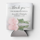 Elegante Blush Pink Rose Romantische Hochzeit Viel Dosenkühler (Vorderseite)