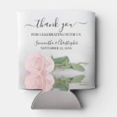 Elegante Blush Pink Rose Romantische Hochzeit Viel Dosenkühler (Rückseite)