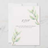 Elegante Blush Pink Roses Bläserne Hochzeit Einladung (Rückseite)