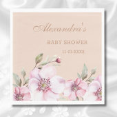 Elegante Blush Pink Roses Bloral Baby Dusche Serviette