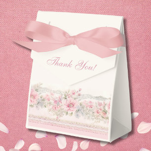 Elegante Blush Pink Shabby Chic Floral Baby Dusche Geschenkschachtel