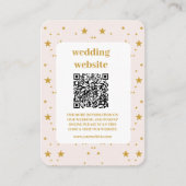 Elegante Blush Pink und Gold Celestial Wedding Begleitkarte (Vorderseite)