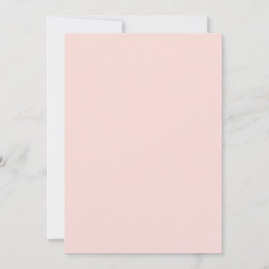 Elegante Blush Pink White Floral Hochzeit Einladun Einladung (Rückseite)